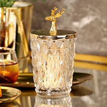 Light luxury toothpick tube cotton swab storage box toothpick barrel jar Nordic ins home living room creative personality high-grade