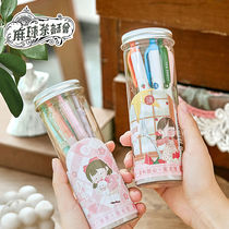 Class 2 of three years Press highlighter ins students mark key marker pen not dizzy impervious paper light color pen