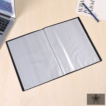 Black A4 data book 20 pages 40 pages paper sheet music Loose-leaf file book Folder Insert bag Office can be customized