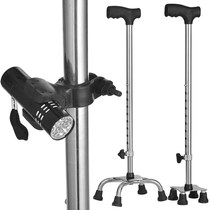 Lightweight elderly training assistance anti-skid foot pad double-wheeled crutches stainless steel household disability walking crutches Walker