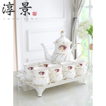 European water cup set ceramic high-grade living room Cup family simple teapot tea set Tea Cup household cup set