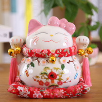 Ceramic fortune cat ornaments large savings piggy home living room wedding decoration ornaments creative gifts