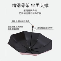 New Cross-border Black Gum ten Bone Folded Sunshade Triple Fold Sunscreen Sun Umbrella Full Automatic Clear Umbrella Umbrella
