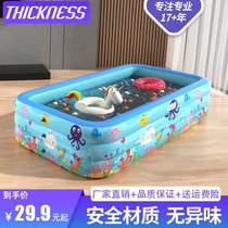 Children inflatable swimming pool housebaby pool outdoor thicker baby pool foldable family