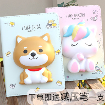 Cute girl heart soft decompression notebook color illustration inside page students with vent this unicorn hipster decompression Primary School students Children gift diary super cute little rabbit horizontal line
