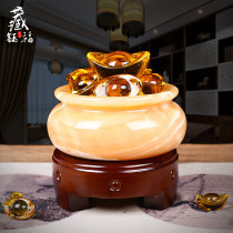 Tibetan Yufu Natural Jade Cornucopia Cai Feng Shui Living Room Office Opening Gift Crafts