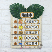  Doll home wall decoration Kindergarten Huanchuang Forest department area rule board Charm layout area corner entry area indicator