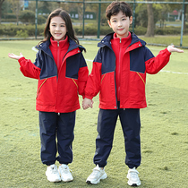Kindergarten garden clothes spring and autumn clothes three-piece Childrens British class clothes set primary school uniforms autumn and winter clothes