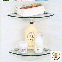Bathroom triangle glass bathroom shelf tripod toilet wall corner frame corner triangle storage rack