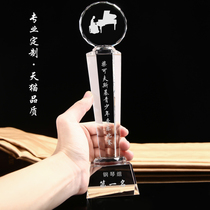 Crystal trophy Creative custom high-grade crystal music notes Piano activities Competition awards prizes Souvenirs