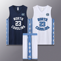 American basketball suit set men's and women's custom North Carolina NCAA competition team uniform group buying sports basketball jersey printing