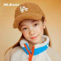 MLB childrens official Boy and Girl Classic team logo lamb cashmere baseball cap foreign air adjustable hat 21 new autumn products