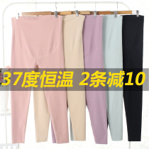 Pregnant womens autumn pants spring and autumn thin cotton wool pants wear large size late pregnancy pants pajama pants women plus velvet warm thread pants