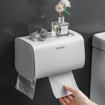 Toilet tissue box toilet paper double-layer shelf toilet home non-perforated creative waterproof paper roll paper tube