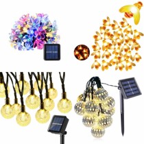 New Cross-border Outdoor Waterproof Cherry Blossom Water Crystal Ball Lights for Christmas Day Party Outdoor Decorative Lights Solar