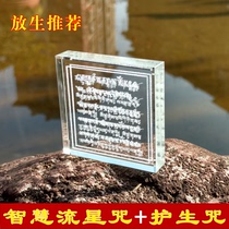 10-piece crystal carving Wisdom Meteor Spell Treasure Bun Tathagata Guardian Mantra Six-character Truth Mantra Mani Stone Fate release