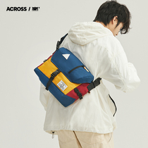 ACROSS Original Large Capacity Slanted Satchel Men Tide Card Single Shoulder Bag Casual Computer Bag College Student Postman Bag Satchel Bag