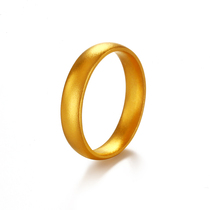 Gold ancient inheritance ring ring female 9999 pure gold couple ring Pure gold ring