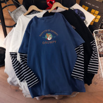 Autumn new cotton pregnant women top long sleeve loose fashion tide mother pregnancy T-shirt autumn base shirt