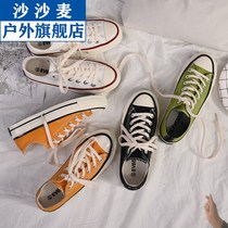 Canvas shoes womens 2021 spring new student Korean version of the trend shoes womens wild low-top board shoes tide