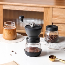Professional coffee machine Coffee bean grinder Mini commercial hand mill Retro portable All-in-one small household