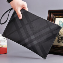 New Handbags Men Hands Bag Letter Enveloping Super Bookbinder Bag Mens Clips Plaid Casual Business Tide Card Minimis