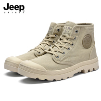 jeep martin boots mens 2021 new trendy summer thin breathable canvas high-top thick-soled couple women spring and autumn single boots