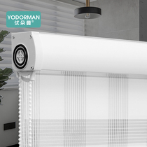 Soft yarn curtain Roller shutter shutter roller pull double shading non-perforated curtain Bathroom toilet window occlusion