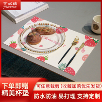 Childrens placemat waterproof and oil-proof Primary School eating table mat pvc home Western placemat leather heat-proof bowl plate mat