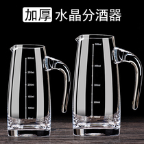 Thickened glass white wine wine dispenser jug Household small tie pot Foreign wine Red wine wake-up wine hotel with 500ml