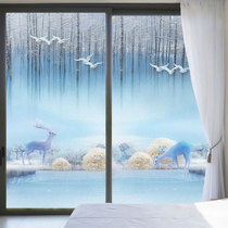 Bathroom anti-theft glass sticker Translucent opaque Balcony Bedroom sliding door window Electrostatic frosted film Kitchen