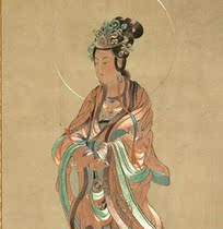 Republic of China Xie Shuxian embroidered Guanyin single electronic picture decoration painting identification copy Chinese painting material