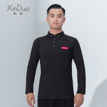New Duo modern dance jacket mens autumn and winter New long sleeve shirt national standard dance Latin dance practice dance