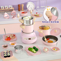 Mini Kitchen Genuine Cooking Full Suit Real Eat Mesh Red Children Cook Kitchenware Toy Little Girl Birthday Presents
