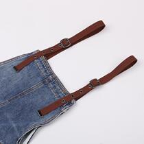 2022 Net red strap skirt strap pants skirt accessories canvas shoulder hanging 2 brown curry adjustable non-rust ins