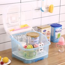 Holding the Cup cool drying rack hanging milk bottle rack waterproof storage rack transparent square drying rack baby