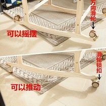 Rattan full set breathable coax baby car children simple cradle Cradle Bed knitting push new woven baby