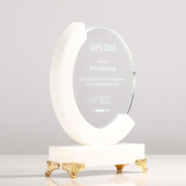 Crystal trophy custom-made marble prizes creative large-scale event competition recognition honor souvenir atmosphere