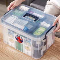 Medicine box Multi-functional large-capacity net red household small medicine box Home-mounted medical emergency portable medicine first aid box