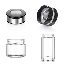 Tea water separation glass tea warehouse lifting ring Cup lid Double-layer glass body Silicone sealing ring Filter thermos cup accessories