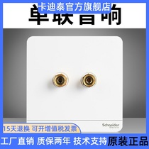 Original Yishang Mirror Porcelain White Single Audio Socket Household Weak Current Plug Two Head Audio Plug