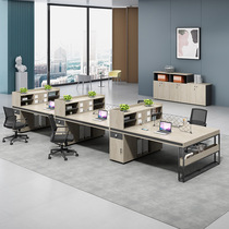 Staff Desk Brief About Modern Staff 4 Peoples 2nd Double 6 Four-station Screen Cassette Office Table And Chairs Combination