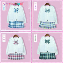 Children jk uniforms autumn and winter full zhong da tong fashion sailor suit piece College wind cardigan pleated skirt set