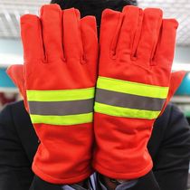 Fire gloves heat insulation non-slip flame retardant hand protective gloves fire protection gloves express logistics fire inspection
