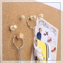 40 push nails solid wood creative cute photo wall nails kindergarten Cork message board