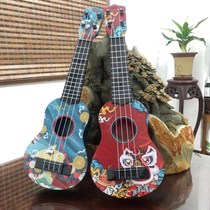 Childrens ukulele National Wind toys small guitar mini four-string baby Enlightenment early education Music Toys send paddles