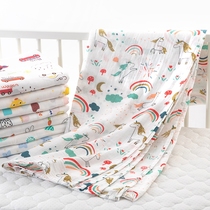 Gauze crib sheets Pure cotton Class a summer thin section 2-layer blanket Childrens nap towel quilt summer thin list