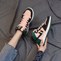 Official Chrome Anta goose ins tide high-top shoes female Korean version of Wild 2021 autumn new student casual board shoes