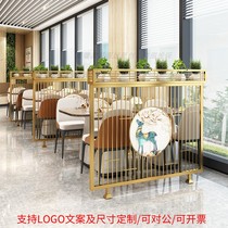 Wrought screen restaurant short partition bar card seat simple aisle decoration cafe leisure club half flower stand