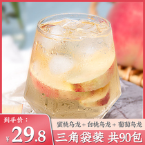 White Peach Peach grape oolong tea cold tea health flower tea combination triangle tea leaf summer fruit tea bag